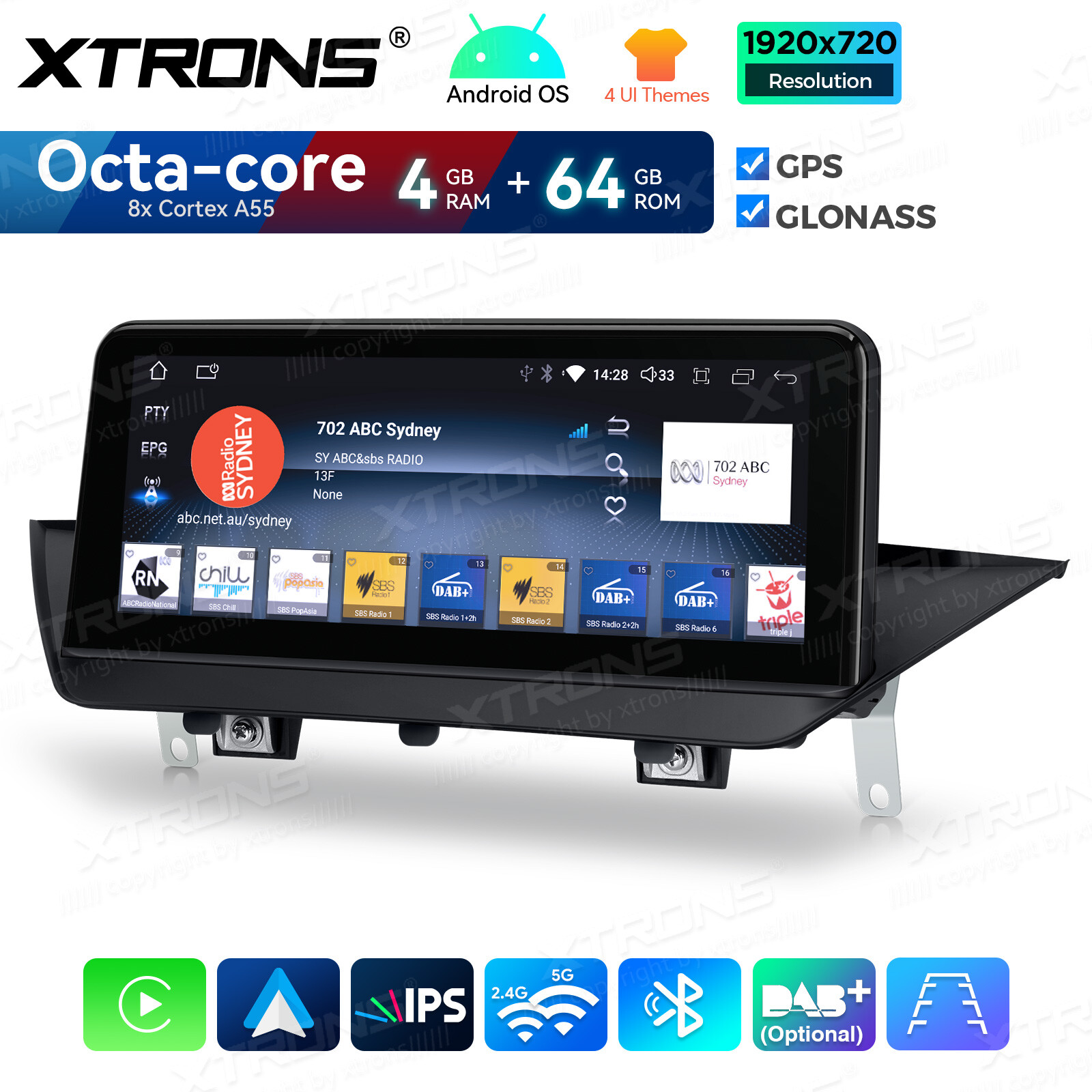 For BMW X1 E84 CarPlay Android14 Car Stereo Radio Wifi Navigation GPS 64G 10.25″