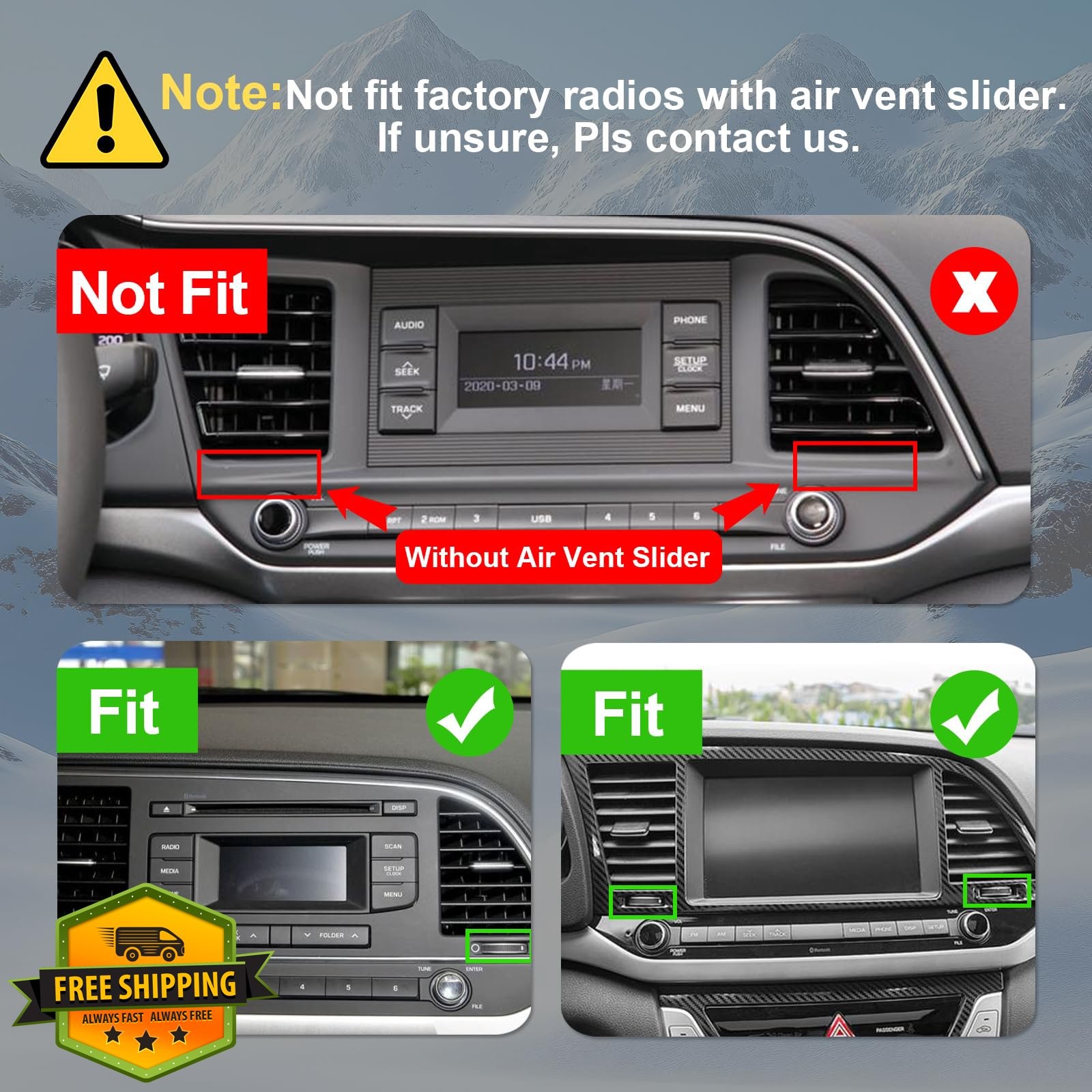 AUMUME Android 13 Car Stereo Elantra 16-18