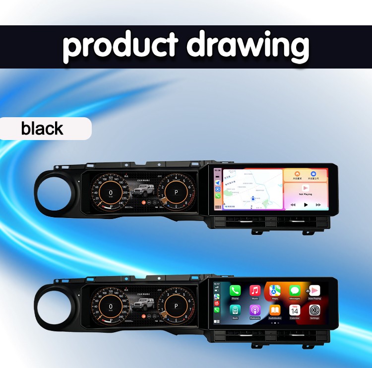 For 2018-2023 Jeep Wrangler JL Gladiator Dual Screen Digital Cluster Car Radio
