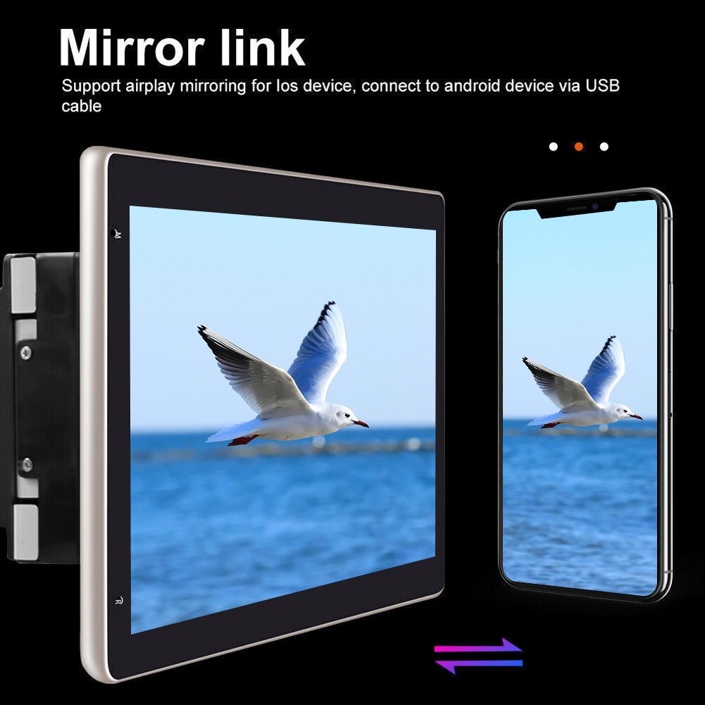 10.1″ Rotatable Double 2 Din Car Stereo Radio Android 13.0 GPS Navi WiFi 2+32G