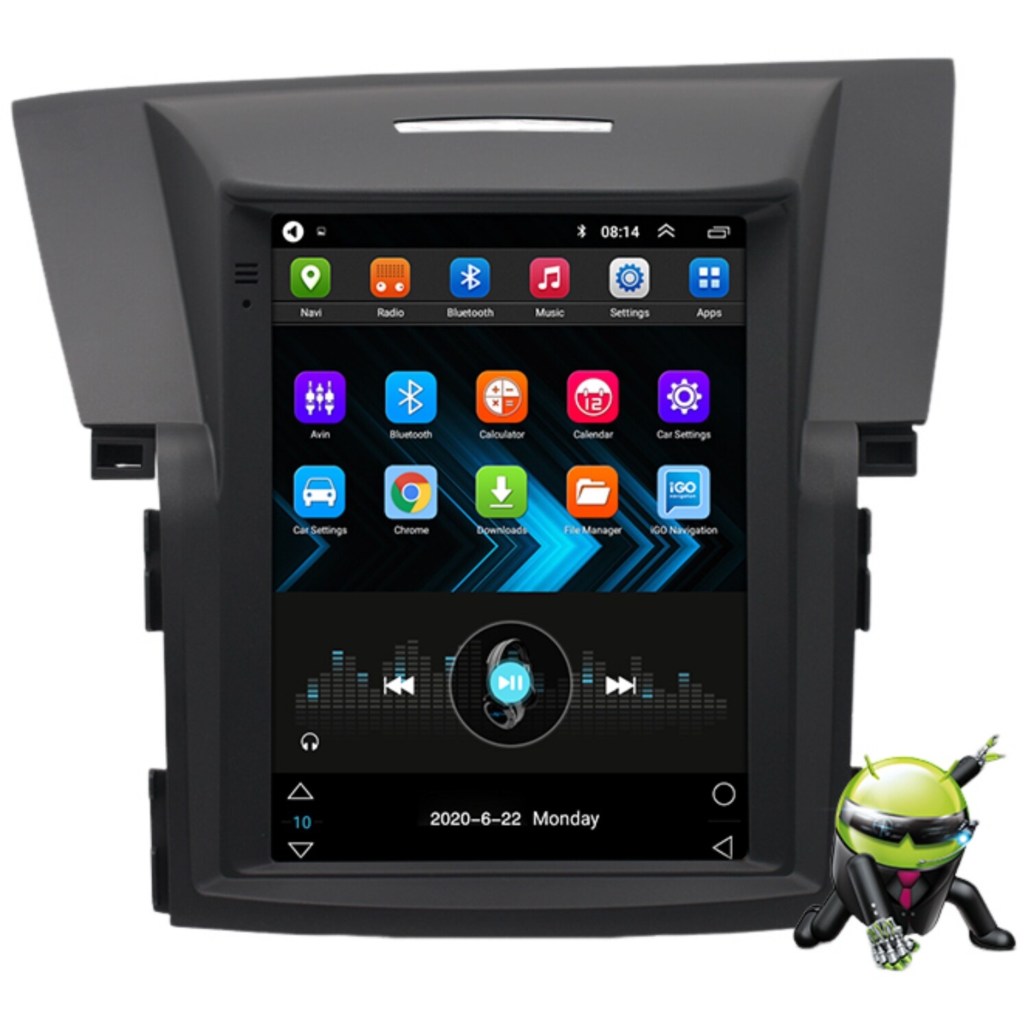 Car GPS Navi Stereo Radio Android 14 For Honda CRV 2012-2016 BT 64GB Tesla Style