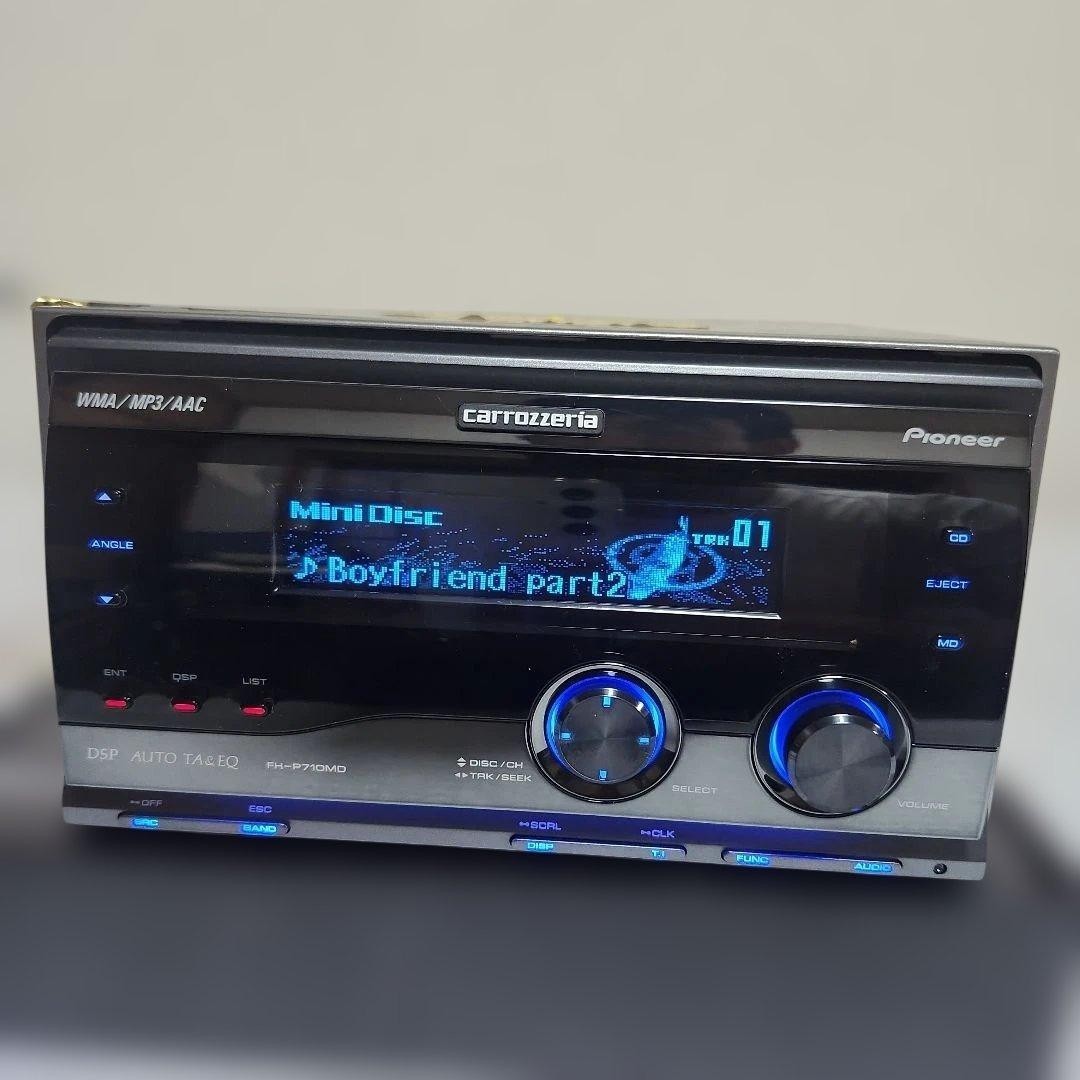 Pioneer Carrozzeria FH-P710MD 2DIN CD MD Car Audio DSP Bluetooth Added JDM