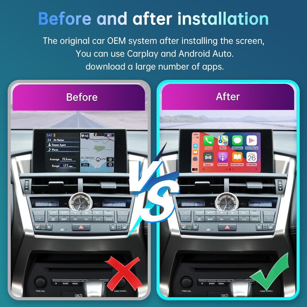 Wireless Carplay Android Auto Module For Lexus NX 2014-2019 Mirror Link AirPlay