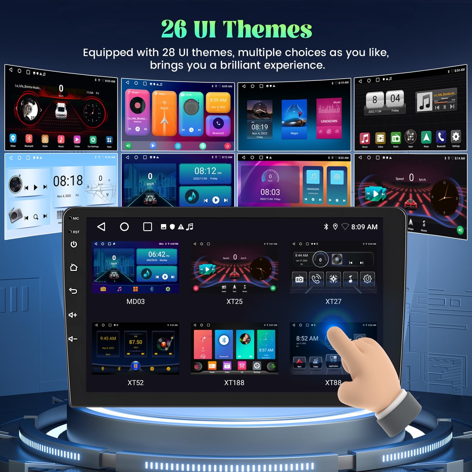Roinvou 232G Android Carplay Stereo For 2005-2012 Toyota Corolla Ex 9 Touch