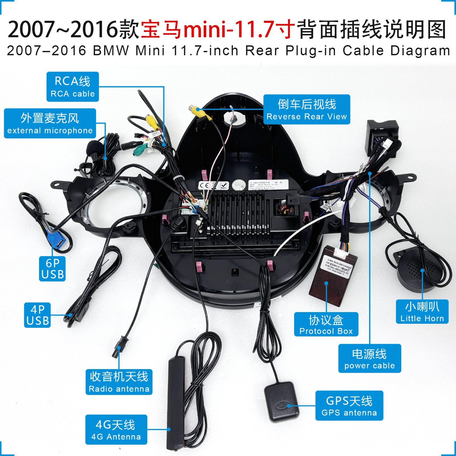 Android 13 Touch Screen For BMW Mini Cooper 2007-2016 R60 R56 Carplay 8+256GB