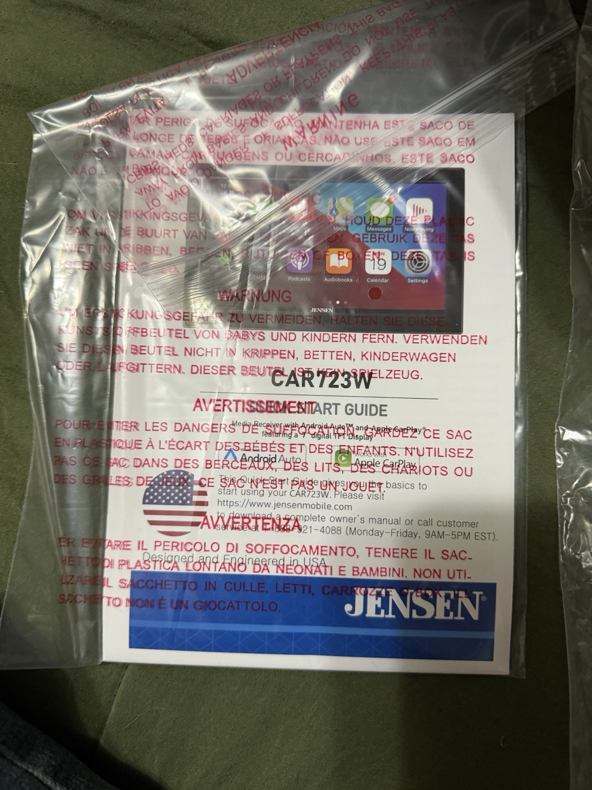 Jensen CAR723W 7″ Multimedia w/ Wireless Android Auto & Apple Carplay
