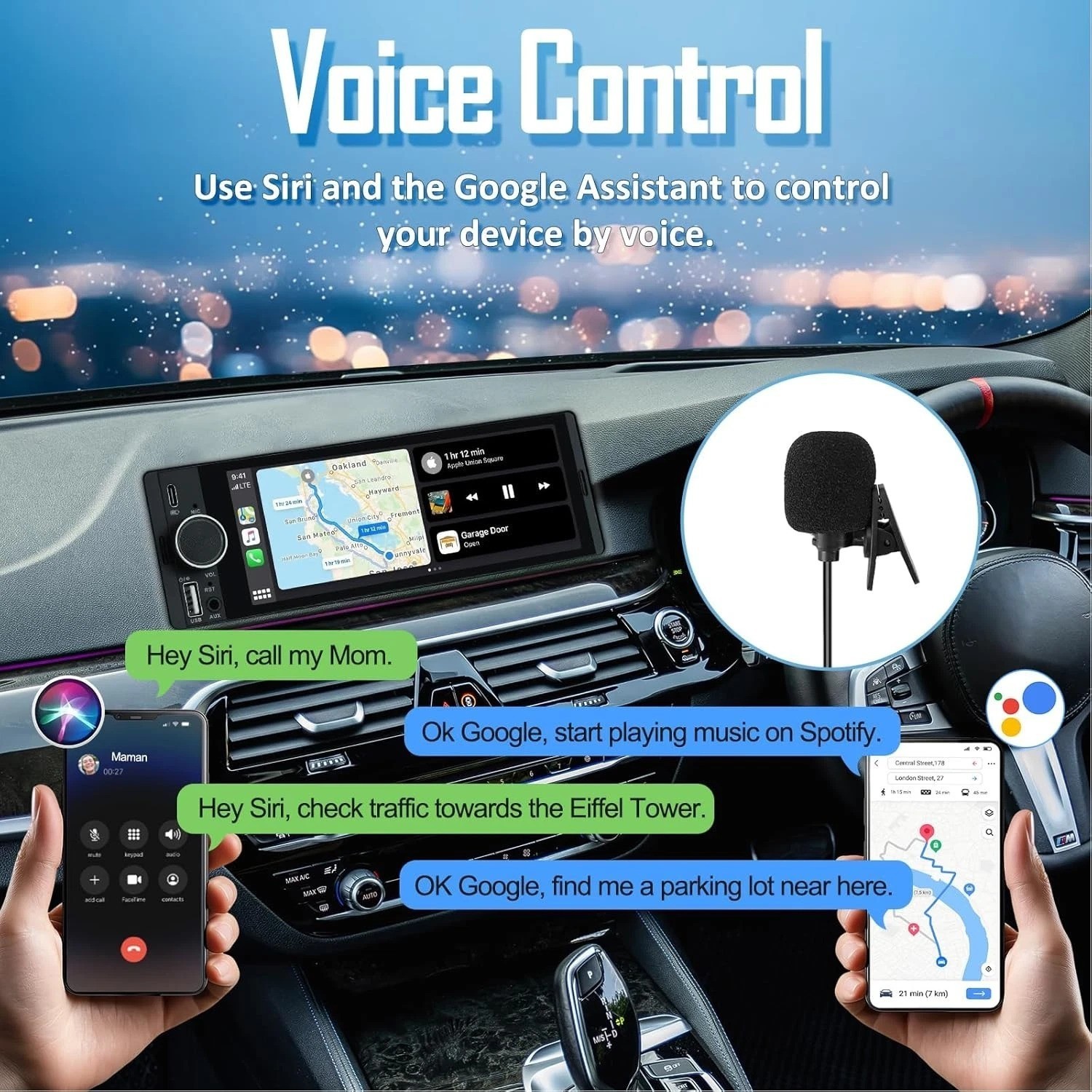 All-in-One Car Multimedia System: 6.36” Display, GPS, Bluetooth & Safety Cam