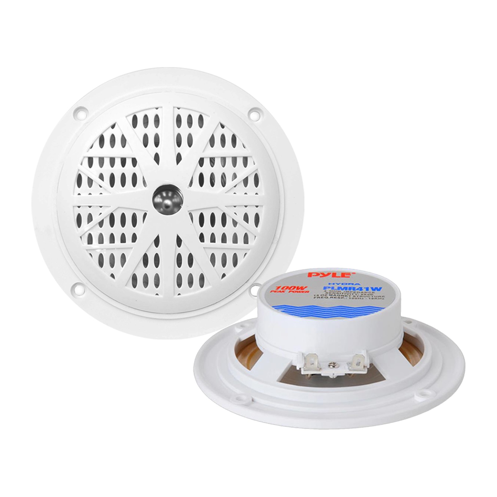 Pyle Marine In-Dash AM/FM Radio MP3 USB SD AUX iPod Input, 4″ Speakers, Cover