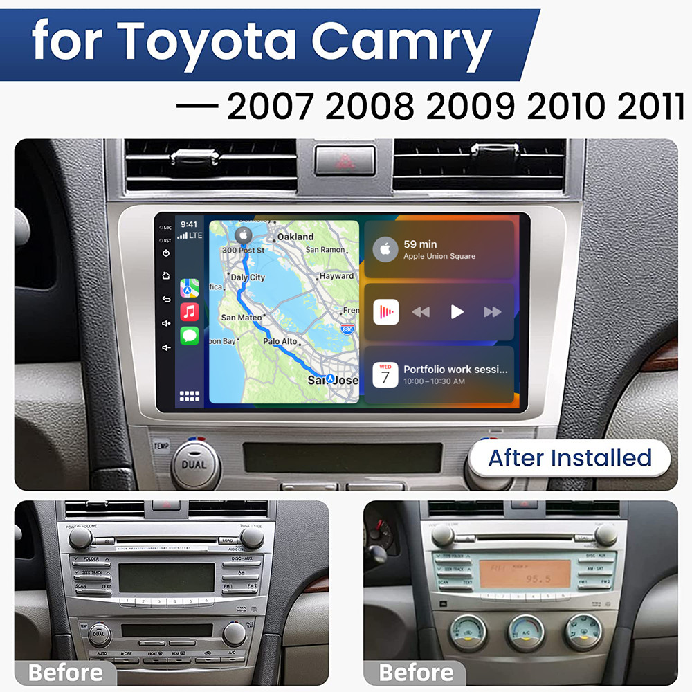For 2007-2011 TOYOTA CAMRY Android 15.0 Car Stereo Radio Wifi GPS Navi Carplay