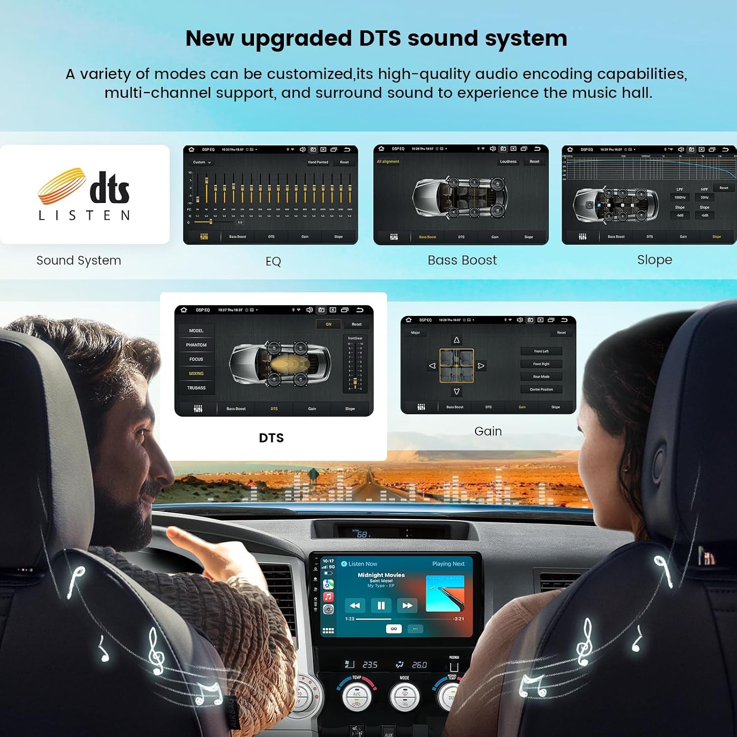 Roadanvi 10.2″ Car Stereo Toyota Tundra 2007-2013 Wireless Android Carplay GPS