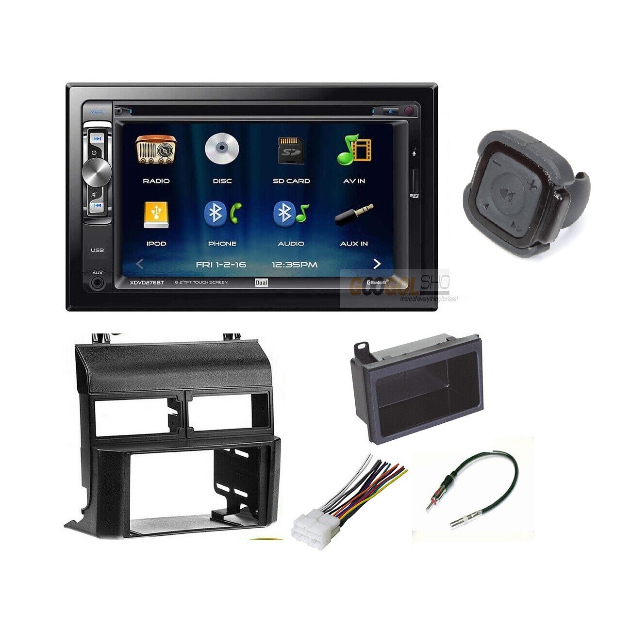 Touchscreen Bluetooth Car Stereo CD/DVD + Kit for 1988-94 GM SUV/Full Size Truck