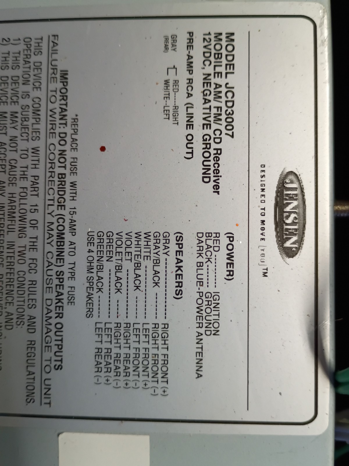 Jensen MSR3007 Marine RV Am/fm Receiver CD iPod Sirius Radio Ready 12v In Dash