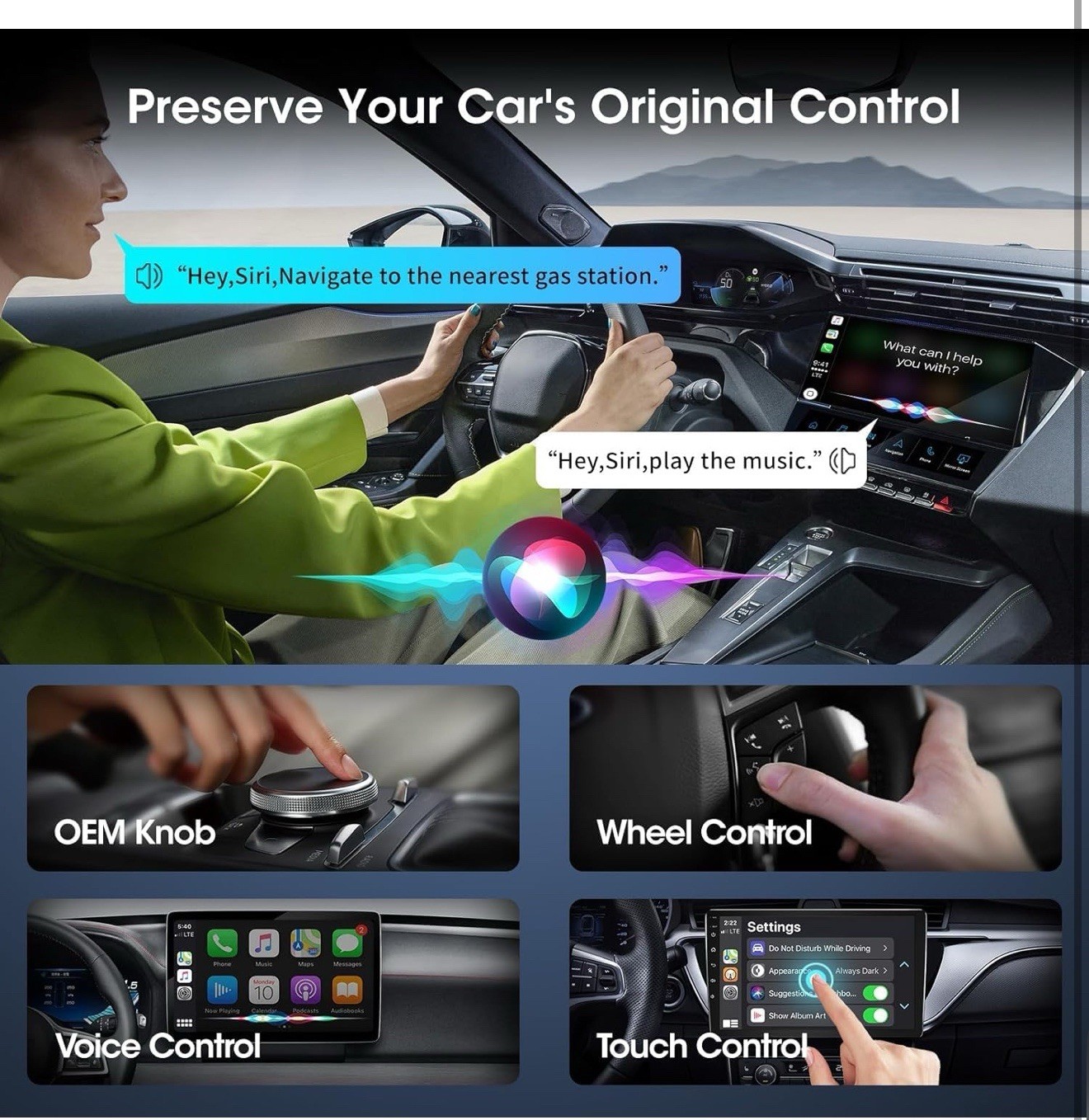 Mini Wireless Carplay Adapter for Apple iPhone,Plug and Play Easy Setup Autom…