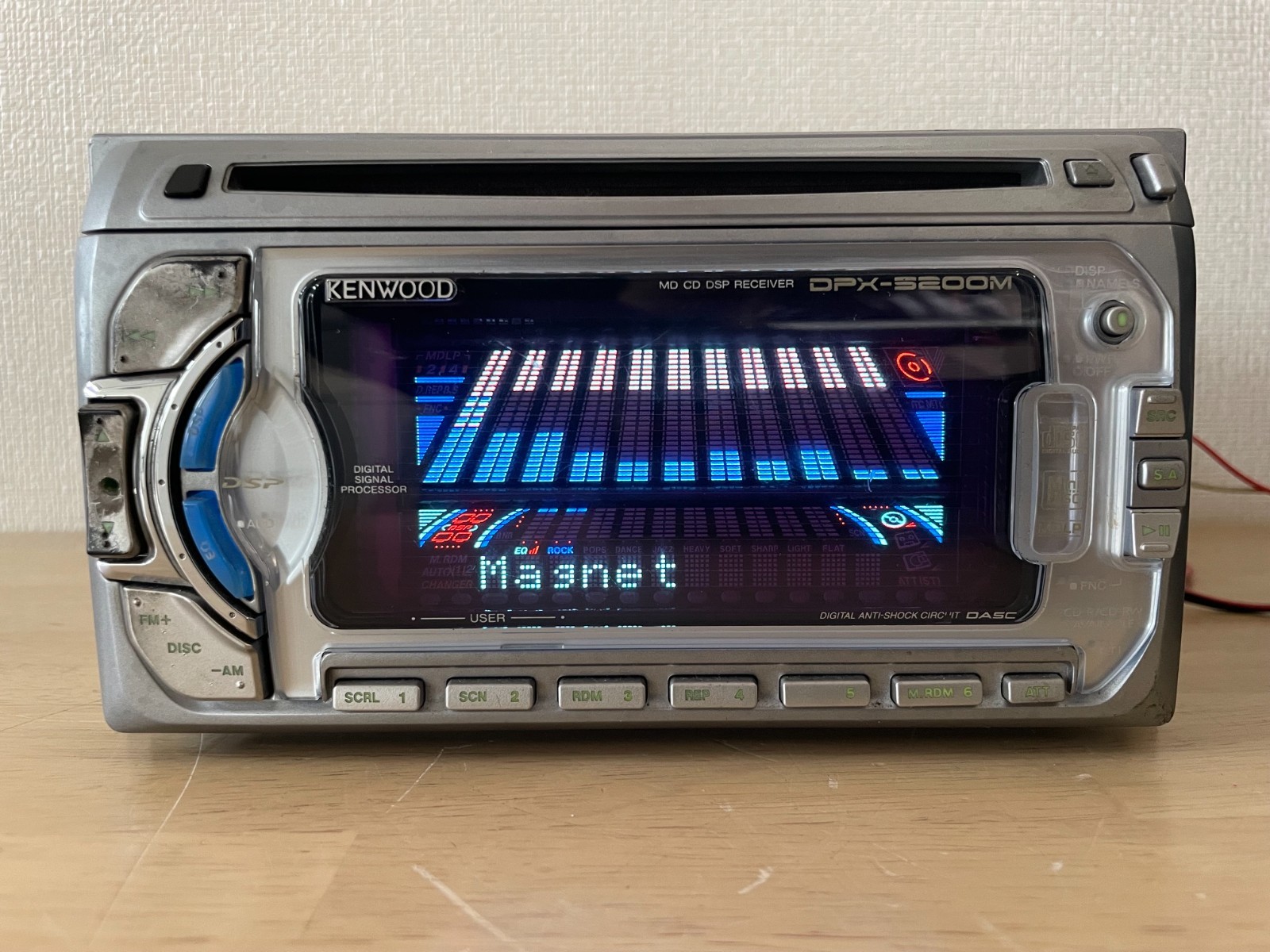 KENWOOD DPX-5200M 2DIN Car Audio CD MD MDLP Player Operation Confirmed Very Good