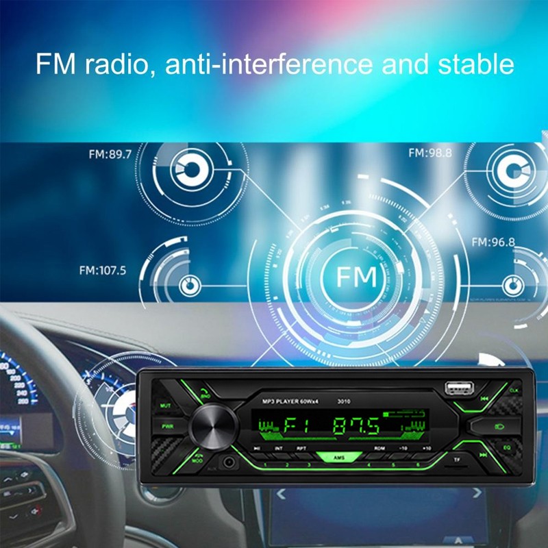 Car Stereo Audio Radio Receiver W/ Bluetooth in-Dash FM SD USB MP3 Player
