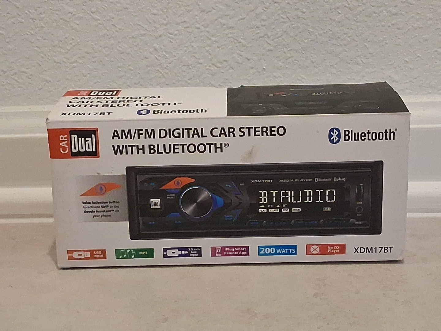 AM/FM Car Stereo Dual XDM17BT, Bluetooth, MP3, 200 W, Voice act. Siri – Google