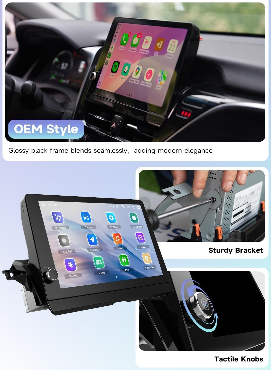 Roadanvi Android 14 6GB+128GB 11.6″ Car Stereo for Toyota Camry 2021-2023 4720