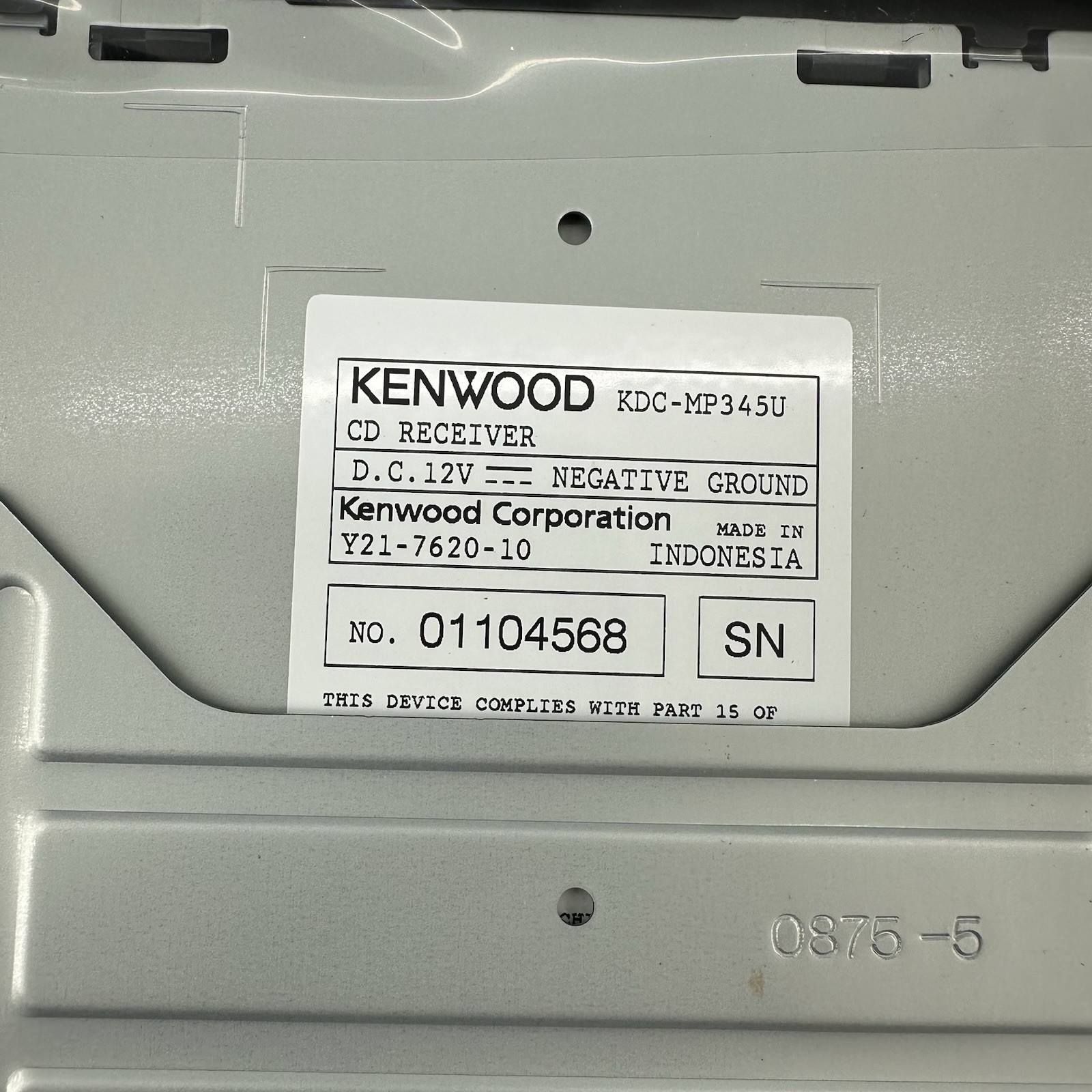 Kenwood KDC-MP345U Car Radio Deck CD Player Receiver Stereo MP3 WMA USB AUX