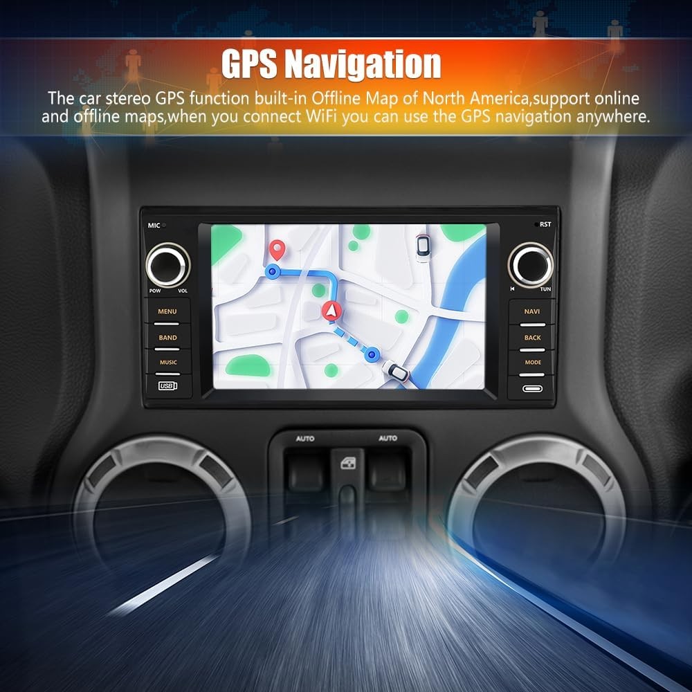 Junsun 2GB+32GB Jeep Wrangler 2007-2018 Car Radio