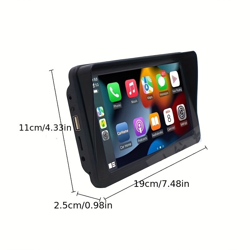 Portable Wireless Carplay Android Auto Car Radio Multimedia Player Mirror Link