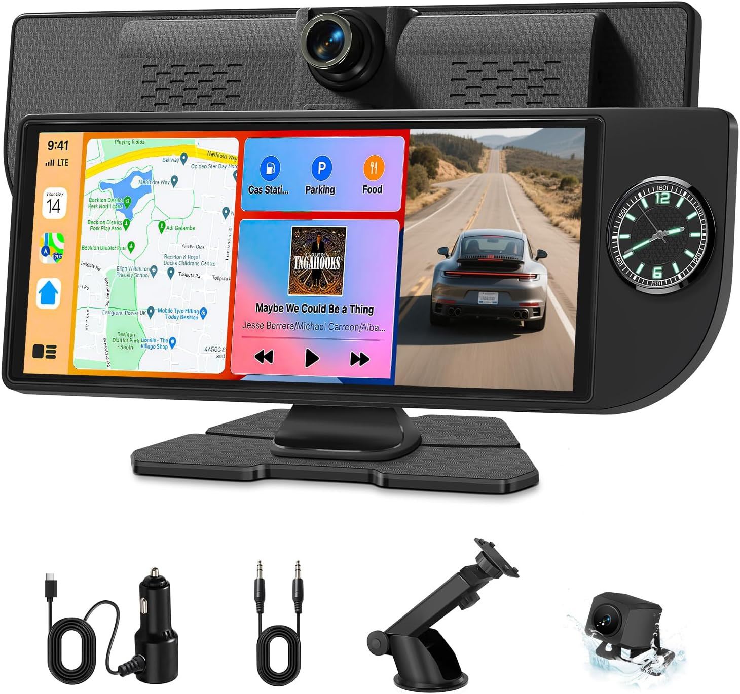 Wireless Carplay Screen for Car – 10.26’’ Apple Carplay & Android Auto Touch Scr