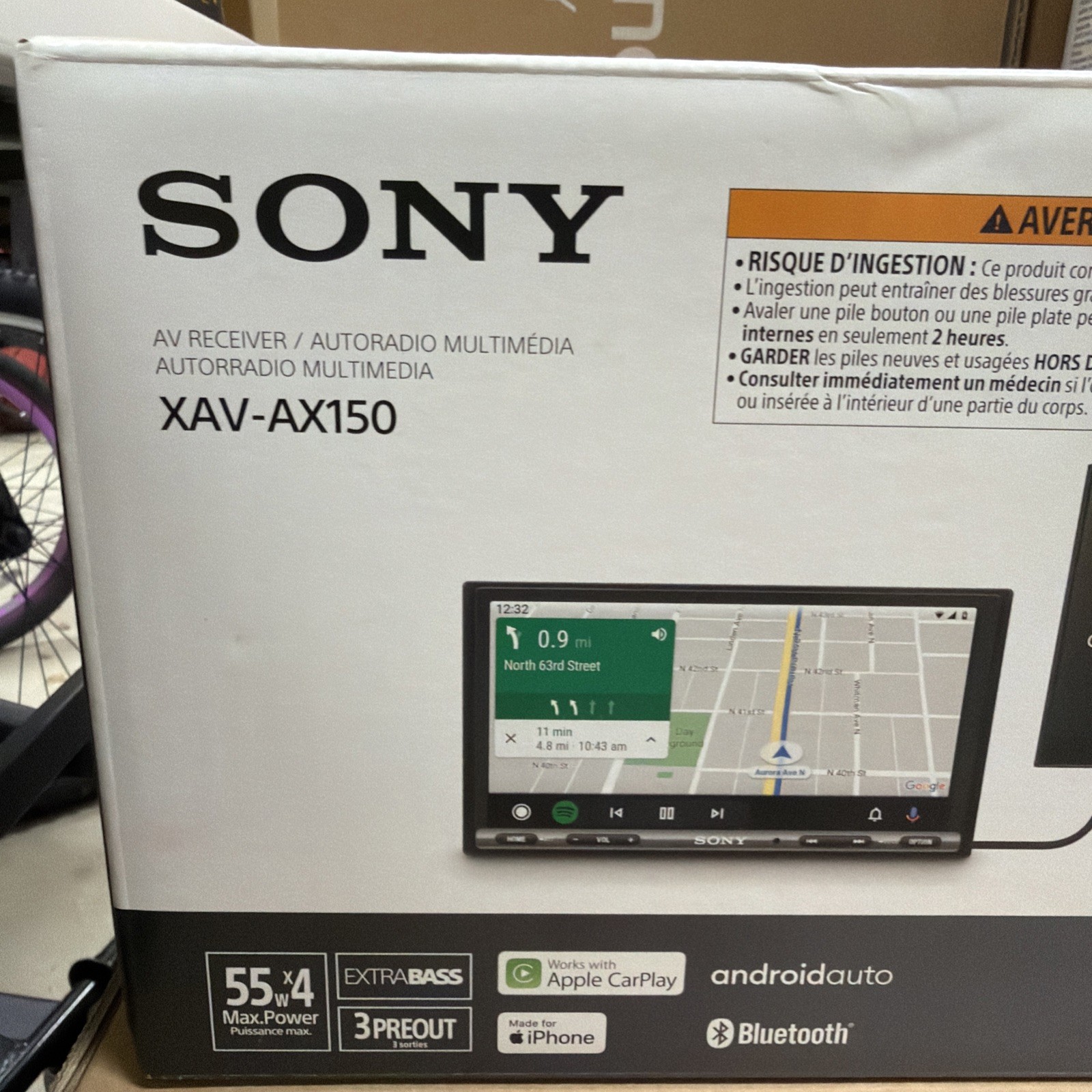 SONY XAV-AX150 6.95″ Apple CarPlay Android Auto AV Digital Media Receiver NEW