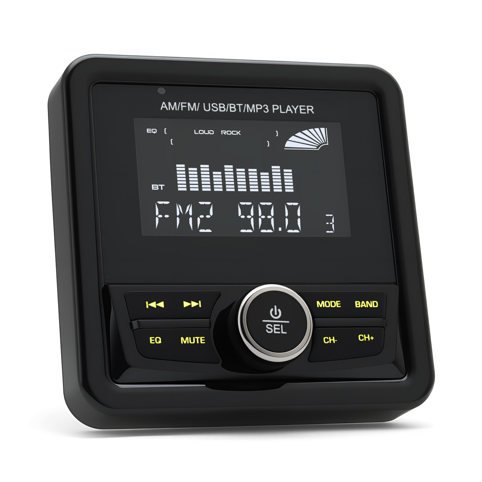 Marine Digital Media Receiver Bluetooth Waterproof LCD Display Boat Radio System