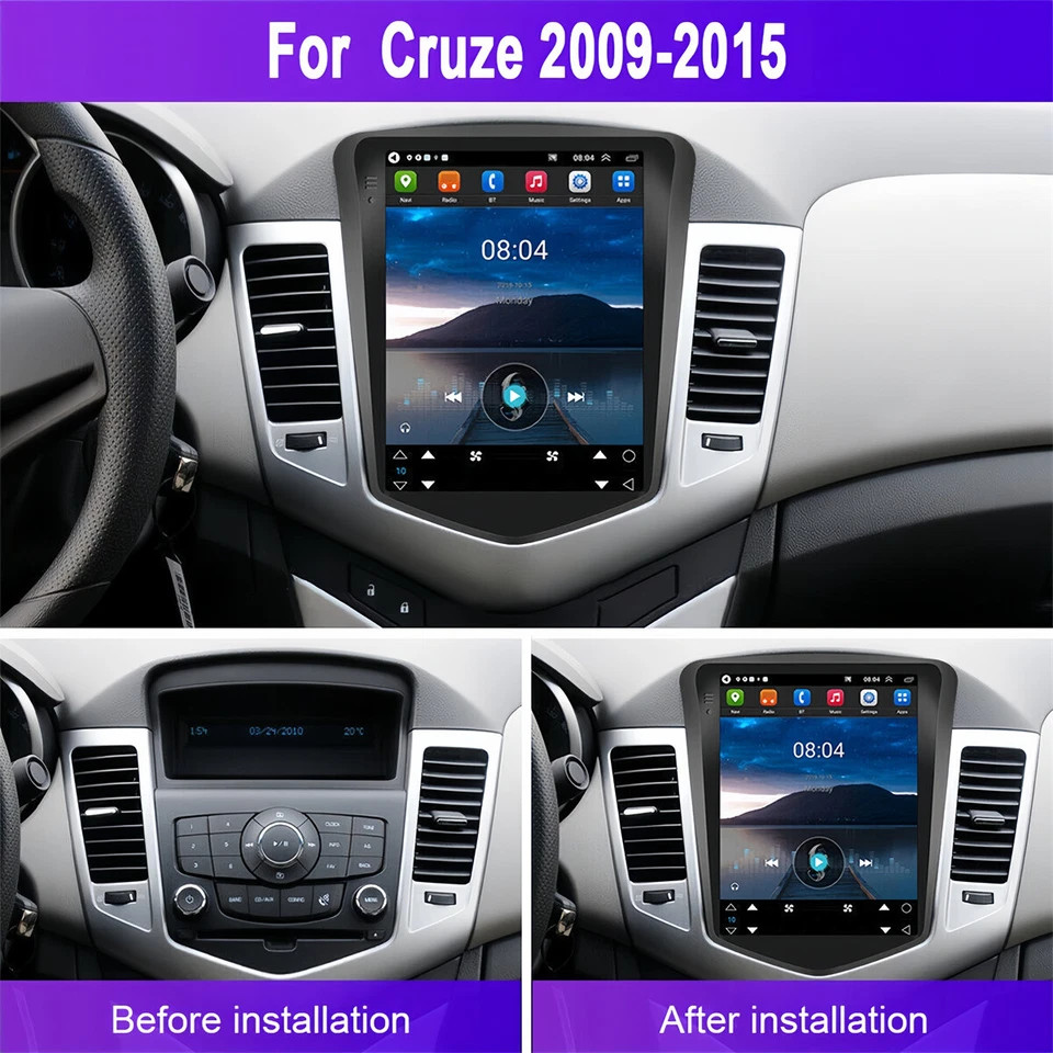 Car Radio Stereo For Chevy Cruze 2011-2015 Android 15 Apple Carplay GPS Navi