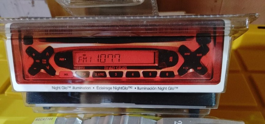 VTG 90s Rare Red Glow Faceplate Jensen Road Gear CD Player Audio Car Stereo Deck