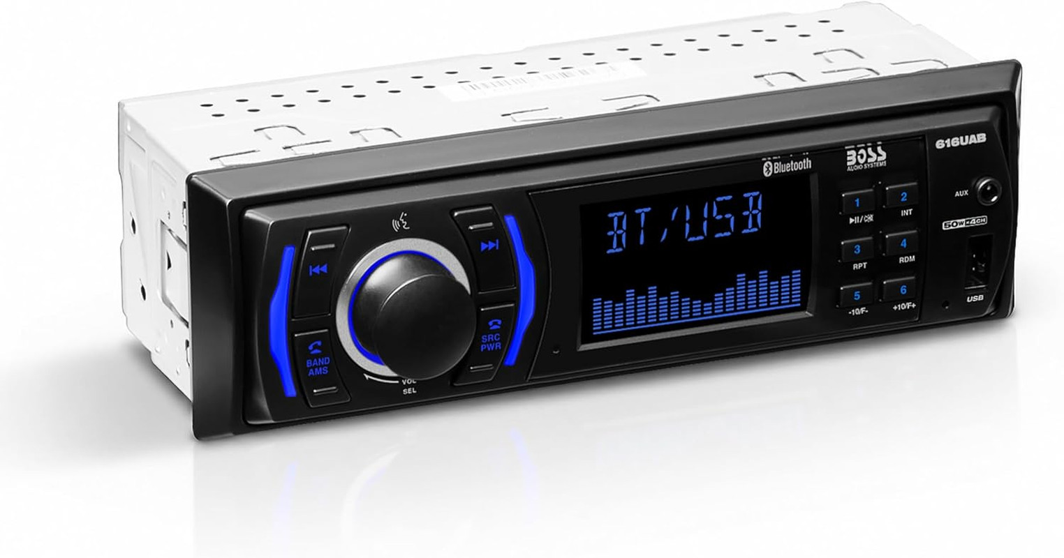 NEW Single DIN Car Stereo Bluetooth MP3 USB Aux-In AM FM Radio No CD