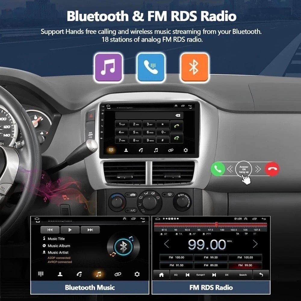For Honda Pilot 2006-2008 Android 15.0 Carplay Car Stereo Radio GPS Navi BT WIFI