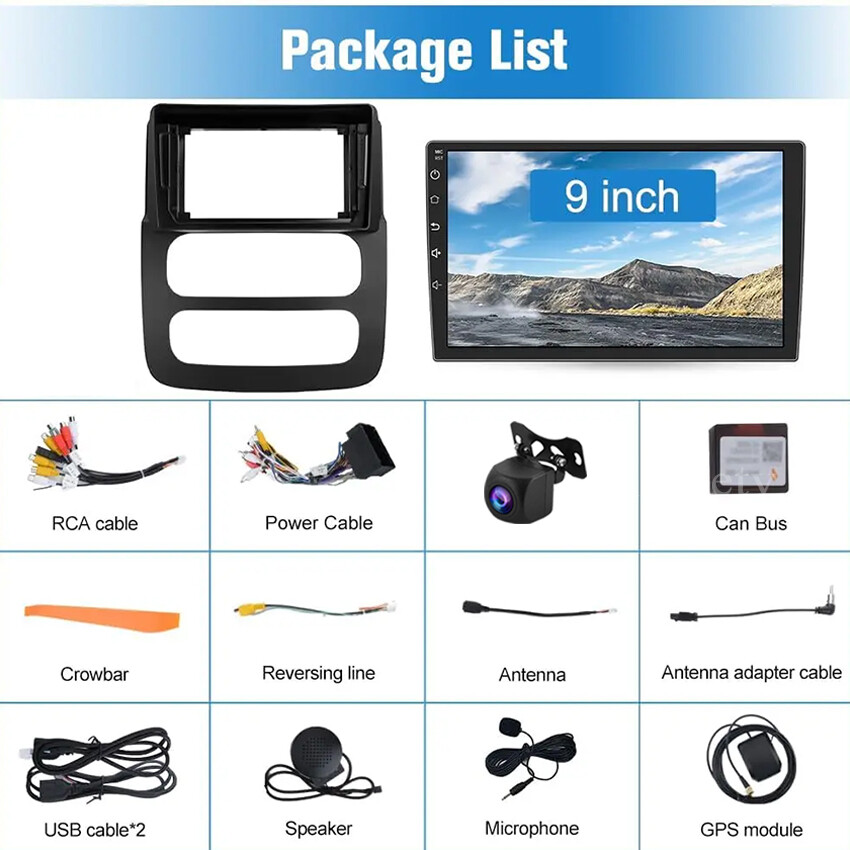 For 2002-2005 Dodge Ram 1500 2500 Android 13 4G+64G CarPlay Car Stereo Radio GPS
