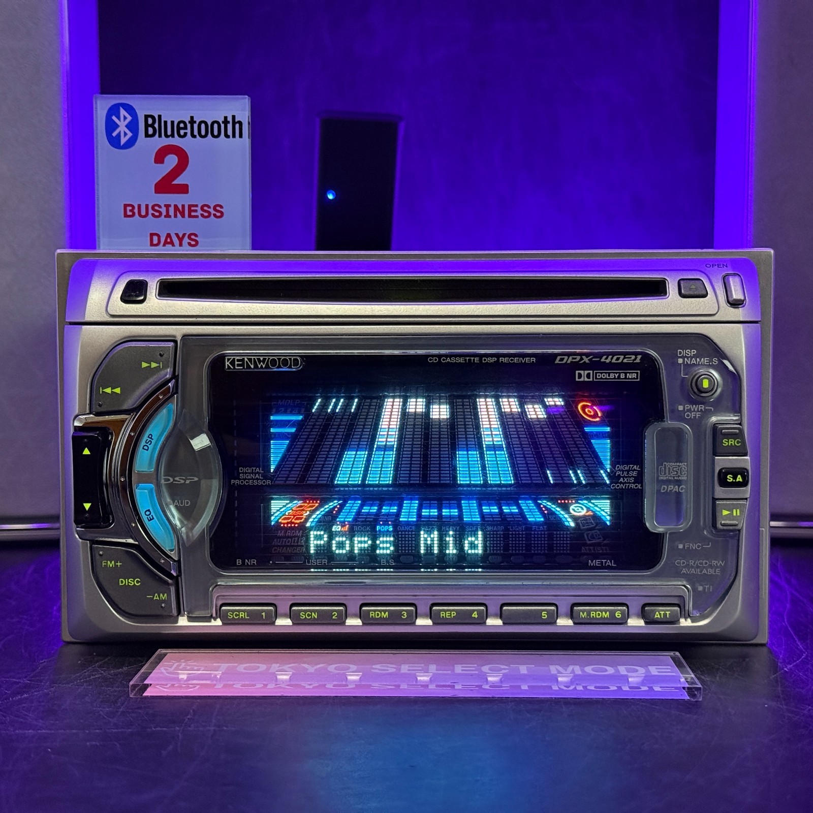 Kenwood DPX-4021 2DIN Car Audio CD Cassette Bluetooth Player JDM Tested In Stock