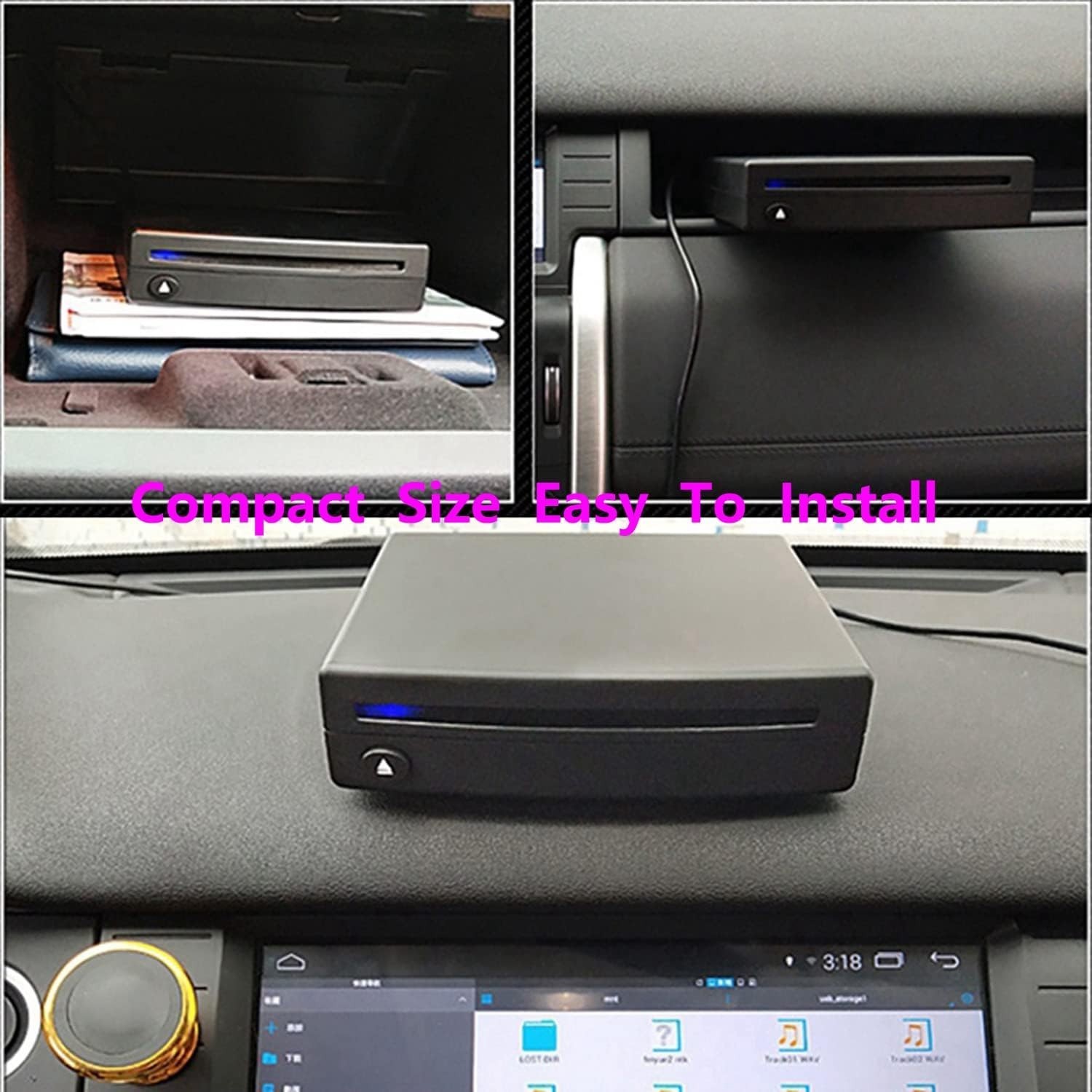 Universal Car CD Player Vehicle CD Player External USB For Car via USB Radio