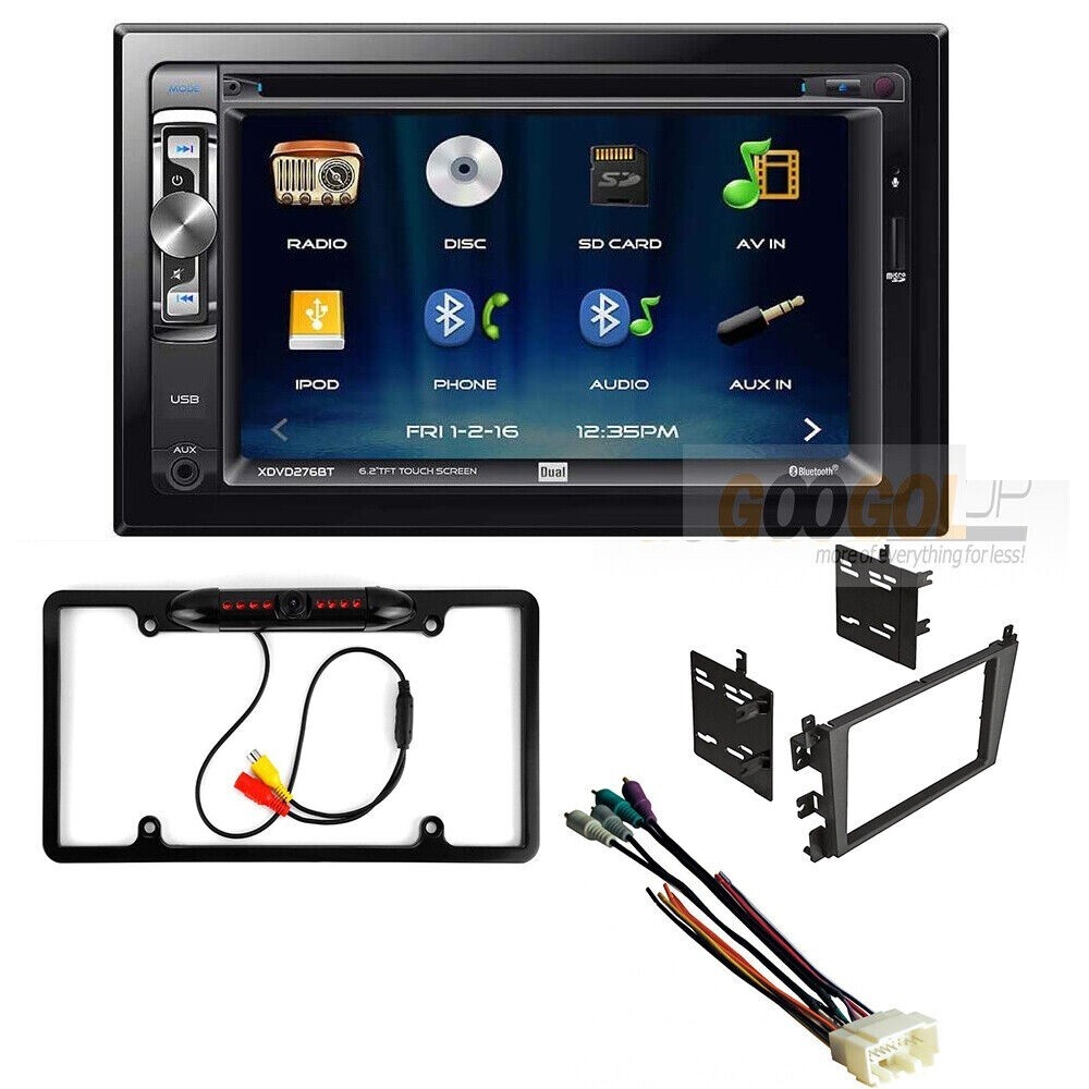 For Acura 1999-2003 TL XDVD276BT Bluetooth Car Stereo Double DIN Dash Kit + Cam