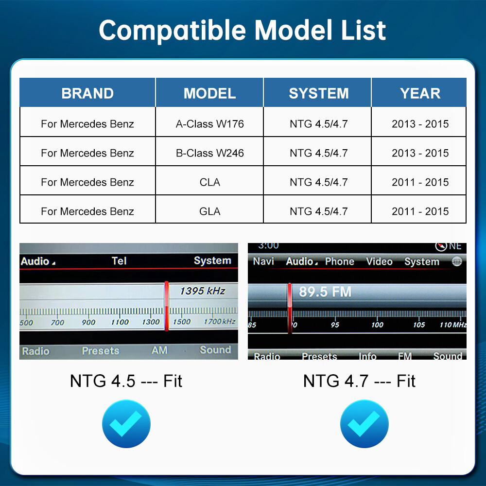 RT Wireless Android Auto CarPlay Interface for Mercedes Benz A B CLA GLA NTG4.5