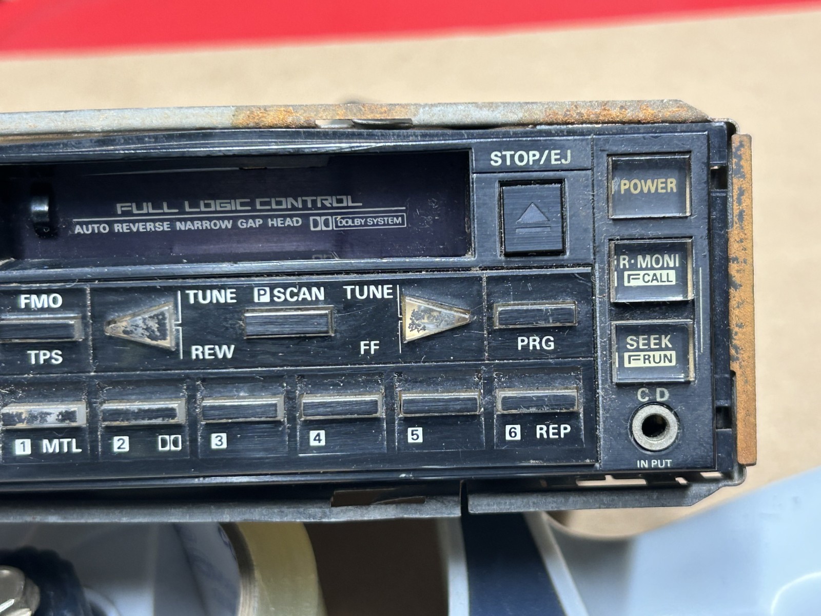 Vintage 80’s TECHNICS ALPHATUNER Car Stereo Cassette Deck Radio FM-AM CQ-R9300EU
