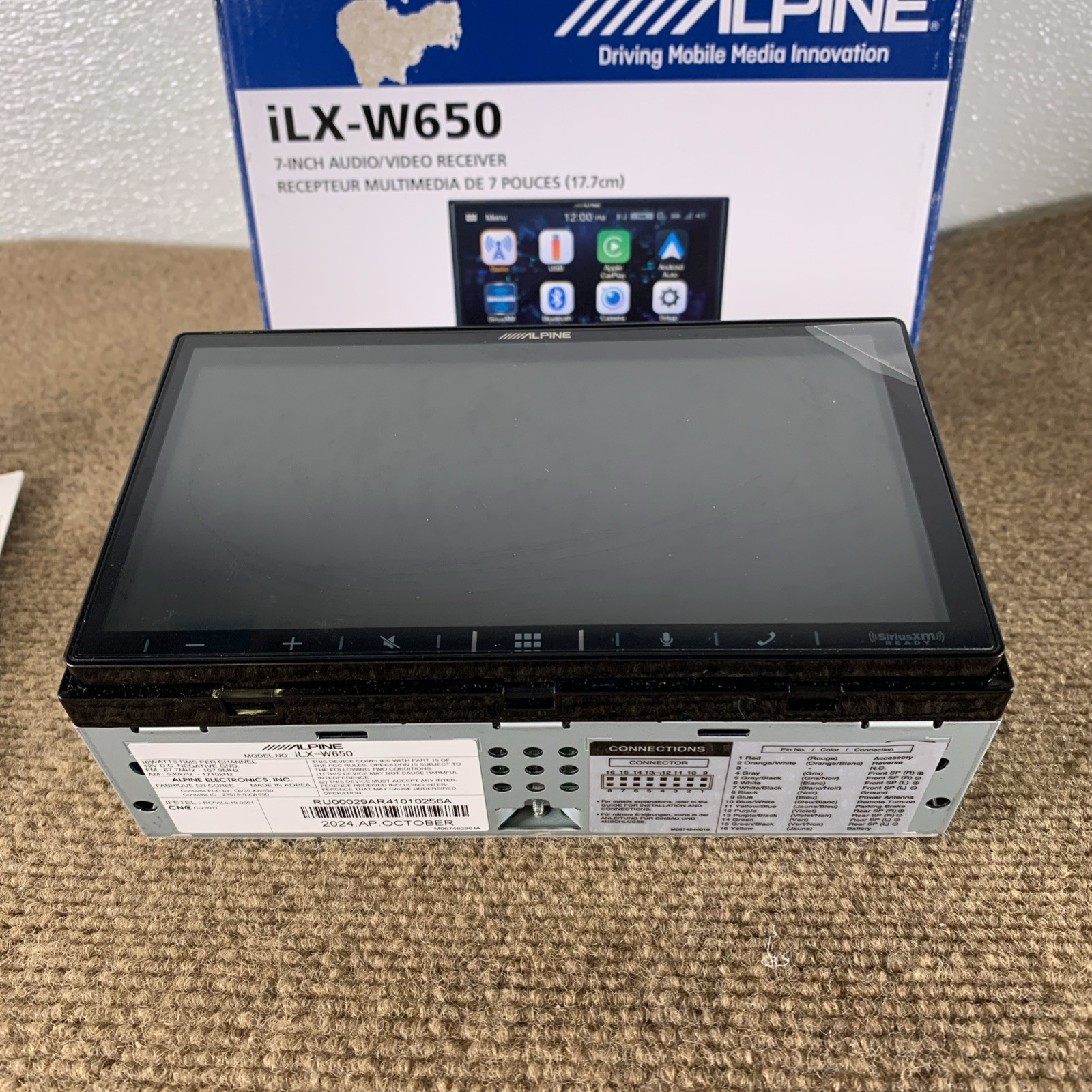 ALPINE ILX-W650 7″ In Dash Touchscreen Car Stereo Apple CarPlay Multimedia