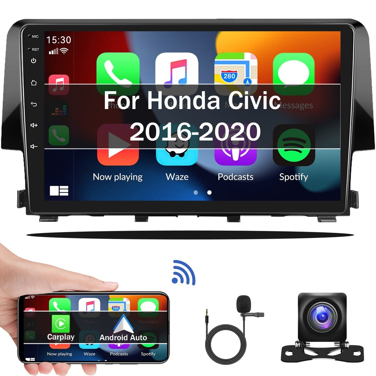 Sixwin Android 13 Car Stereo Radio For Honda Civic 2016 2017 2018 2019 2020
