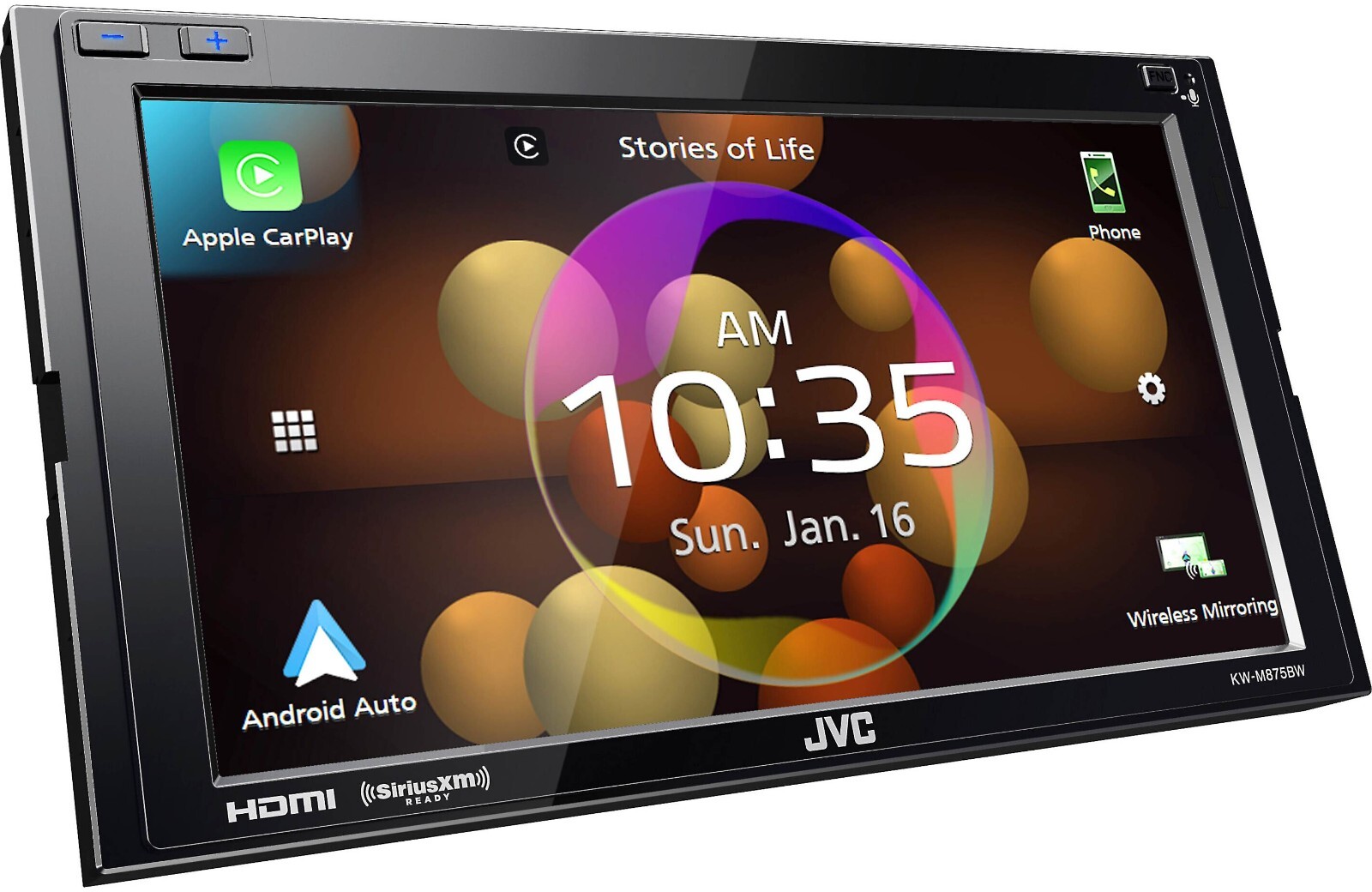 JVC KW-M875BW Multimedia Wireless Apple CarPlay Android Auto Bluetooth HDMI USB
