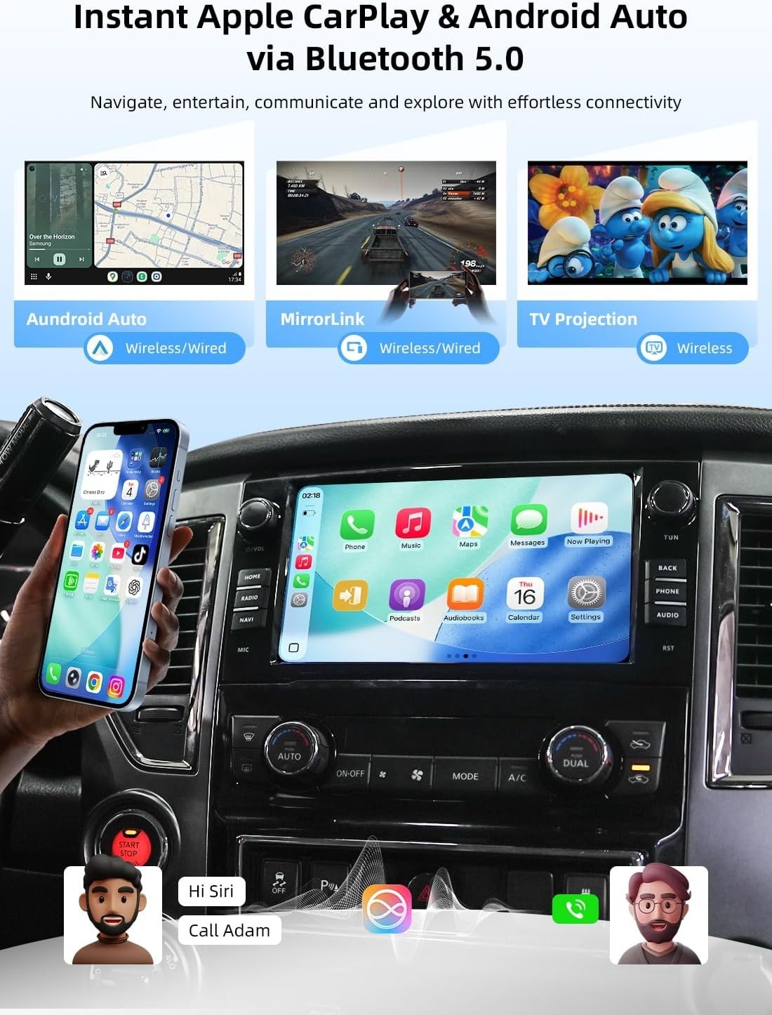 Dasaita 9″ Car Stereo for Nissan Titan 2016-2020 Touch Screen Radio CarPlay 256