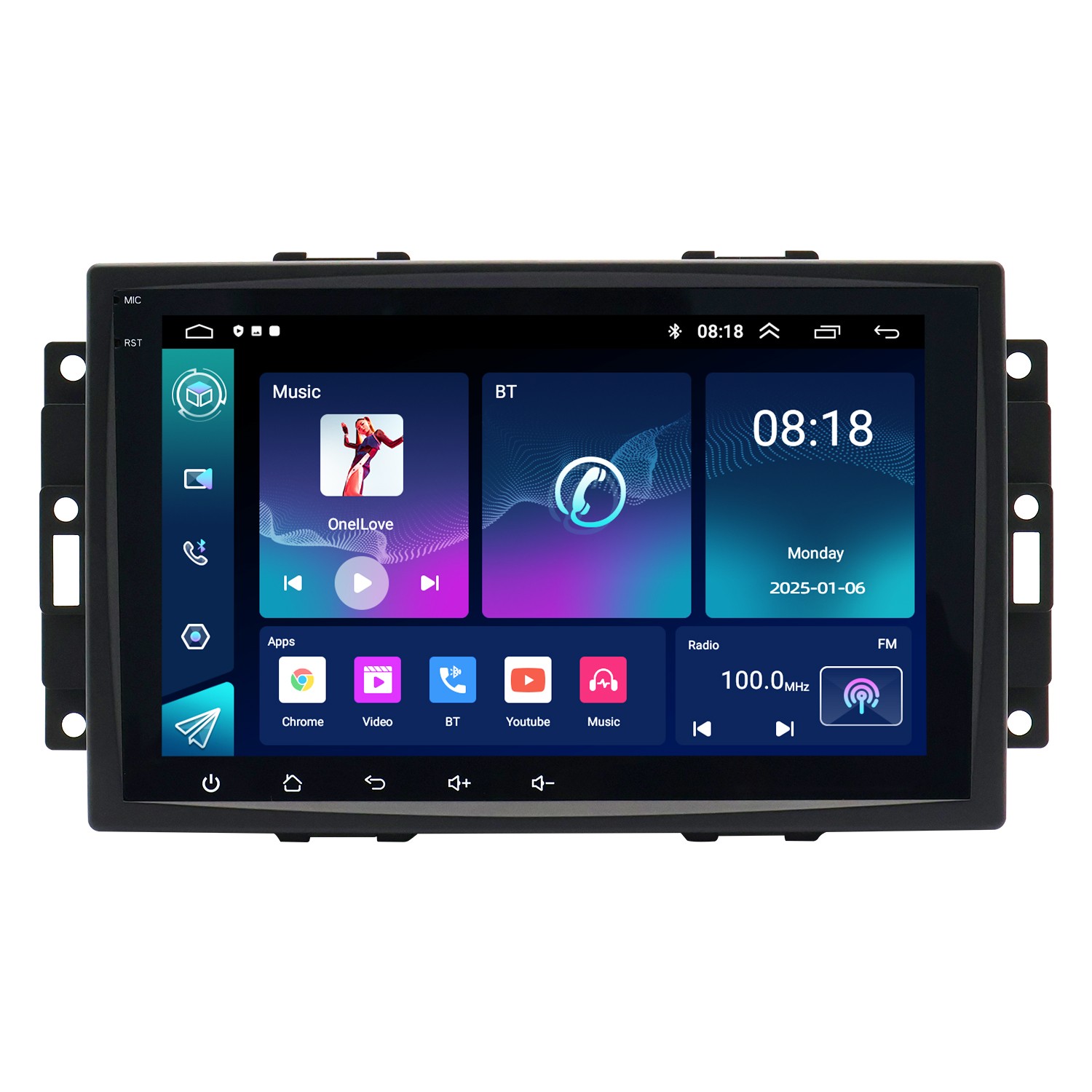 8in Android 14 Car Multimedia Player HD BT WIFI Fit For 2005-2007 Dodge Charger