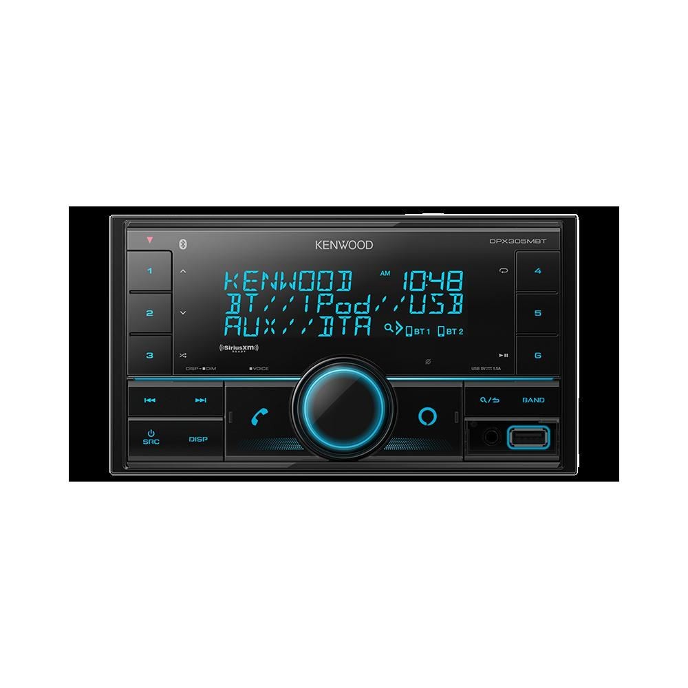 Kenwood DPX305MBT Double DIN Digital Media Receiver w/ Bluetooth SiriusXM Ready