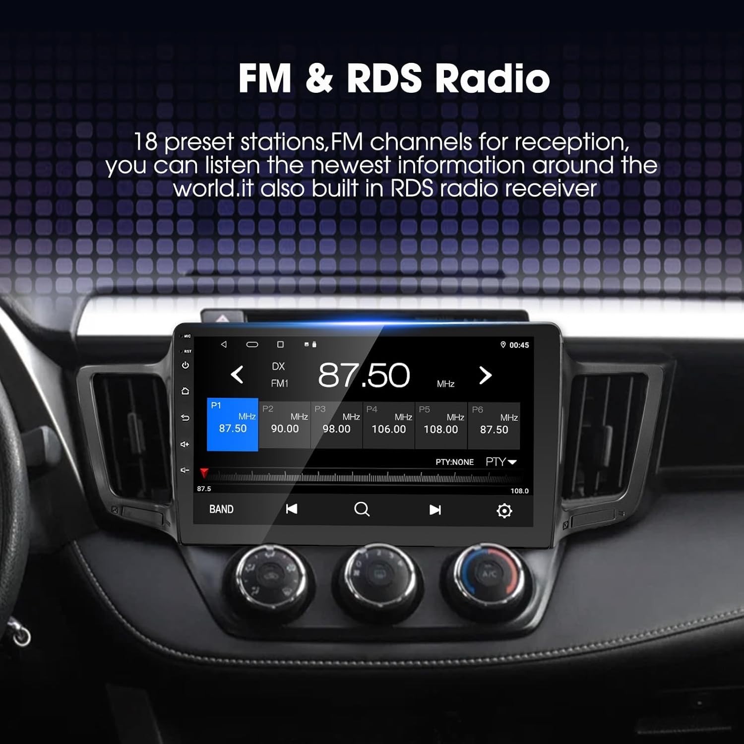 Toyota RAV4 2013-2018 Android 13 Car Stereo 2+32G Carplay GPS w 10″ Touchscreen