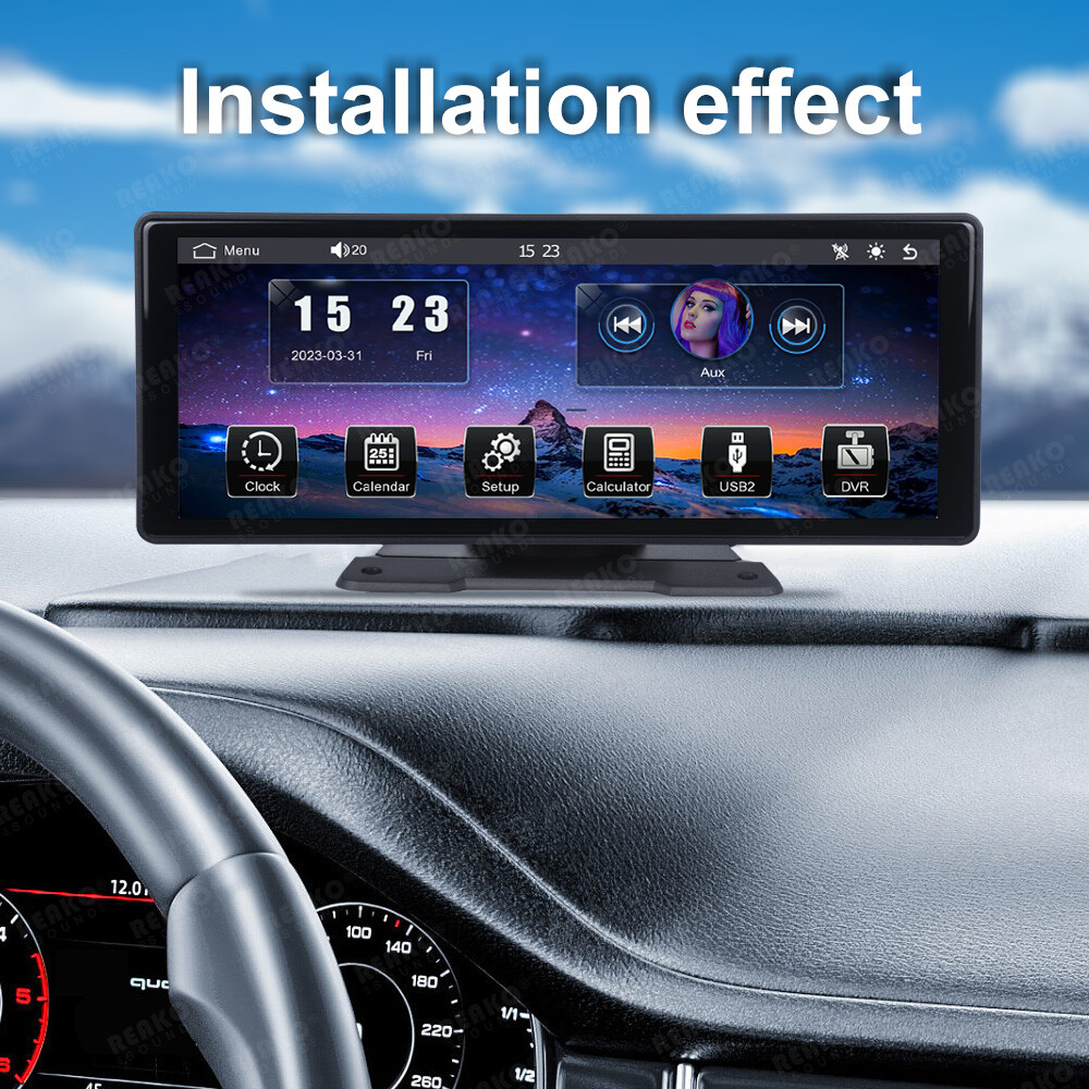 10.26inch 2K Wireless Apple CarPlay Android Auto Touch Screen Car Portable Radio