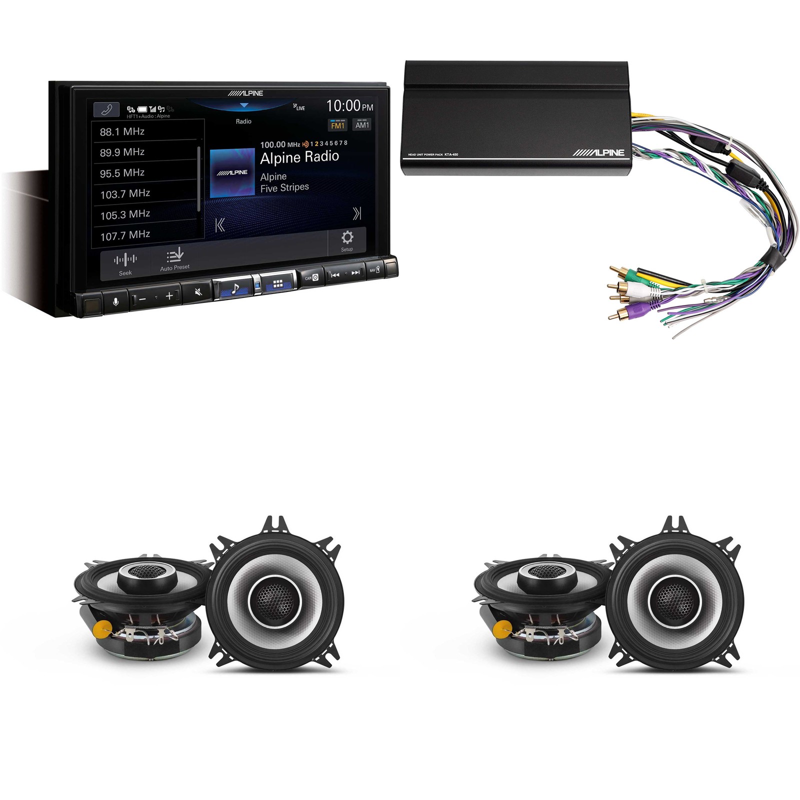 Alpine iLX-507 7″ Multimedia Receiver + 2 Pairs Alpine S2-S40 Speakers