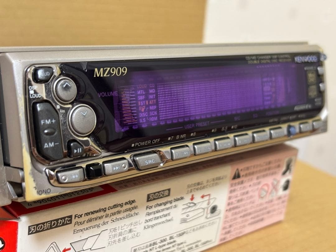 KENWOOD Rare MZ909 1DIN CD MD Car Stereo Head Unit Radio Tested Working