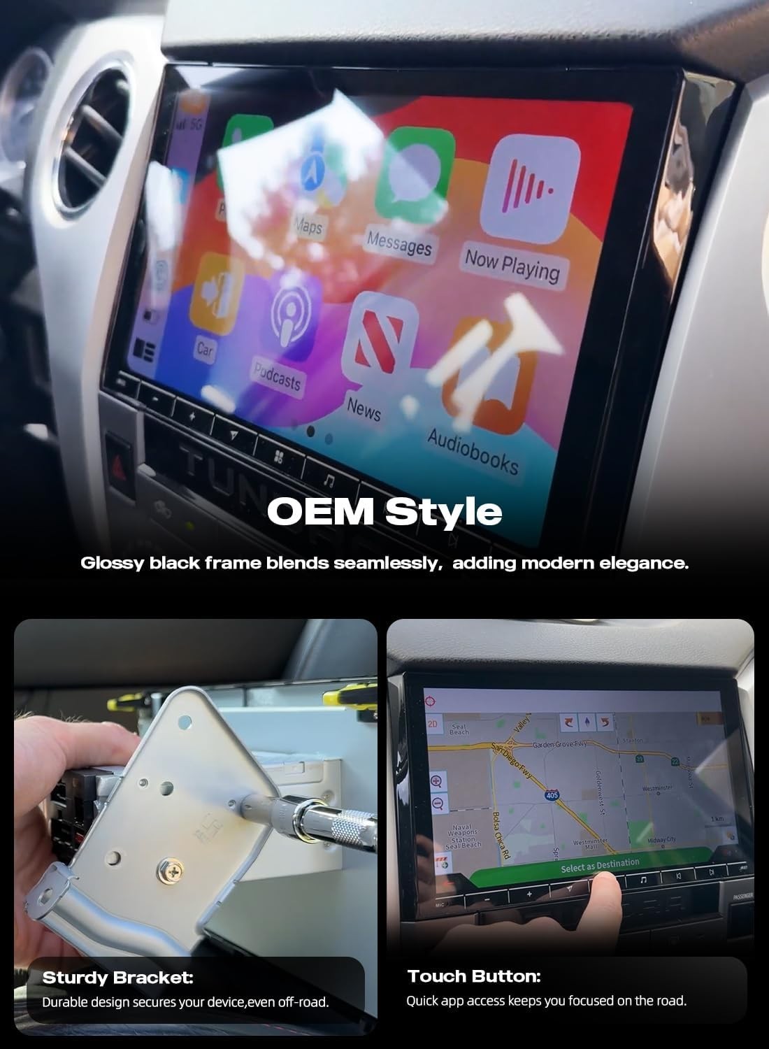 BOX DMG Car Radio for Toyota Tundra 2014-2021 10.2″ QLED Screen Wireless CarPlay