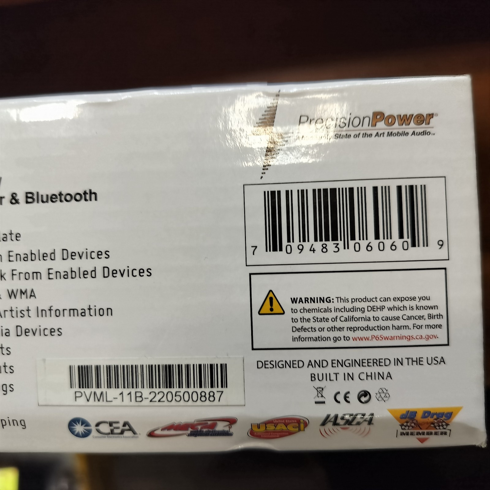 Precision Power PVML-11B 1-DIN Digital Media Receiver with USB and Bluetooth