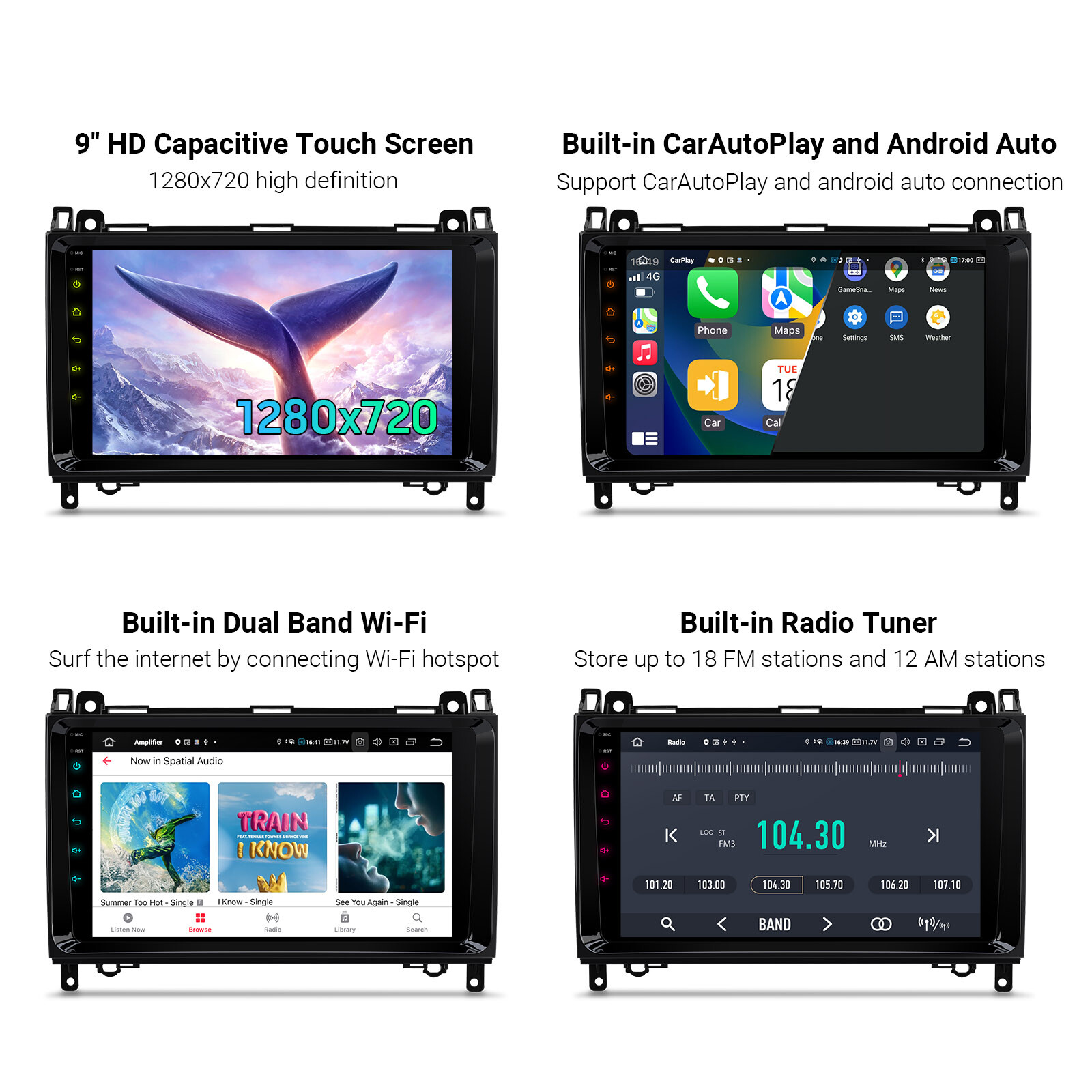 Android 13 Car Stereo Radio 256GB For Mercedes Benz W906 W169 W245 Sprinter 2500